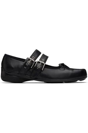 OPEN YY Ballerines noires à boucles à ardillon