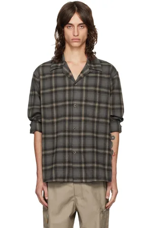 OUR LEGACY Chemise Heusen gris et beige
