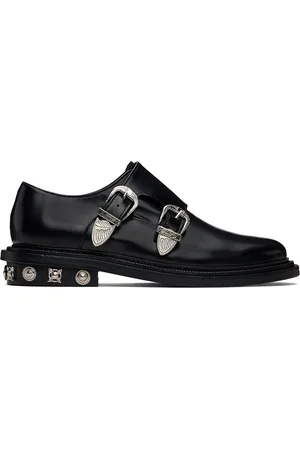 TOGA VIRILIS Chaussures à boucles noires en cuir poli