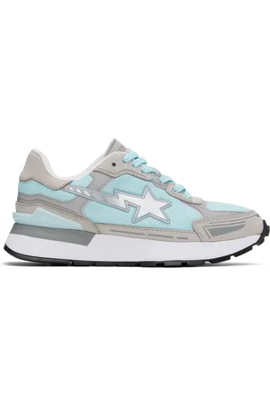 BAPE Baskets Road Express #3 bleu et gris à étoiles emblématiques