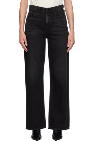 RAG&BONE Jean ample Logan noir en denim ultraléger