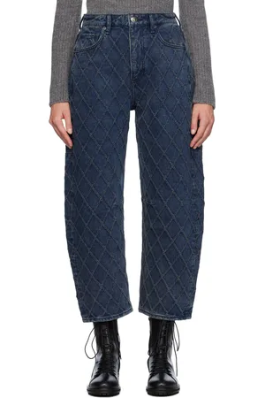 RAG&BONE Jean Charlie bleu à taille haute et à jambes incurvées