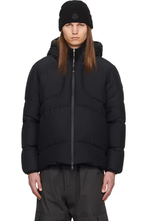 Moncler Blouson Peller bleu marine rembourré en duvet