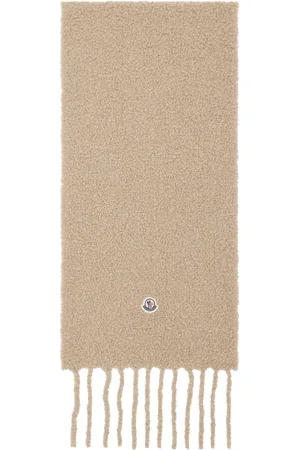 Moncler Écharpe beige à franges