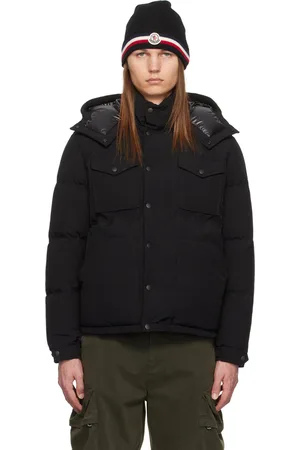 Moncler Blouson Fornas noir rembourré en duvet