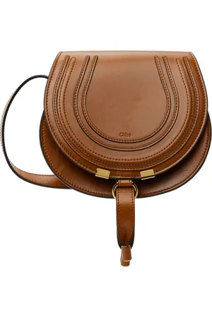Chloé Petit sac sellier lustré brun clair - Marcie