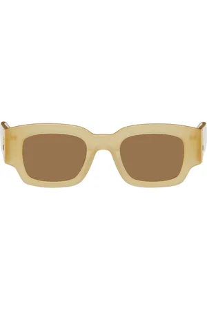 Ami Lunettes de soleil jaunes à logos Ami de cœur