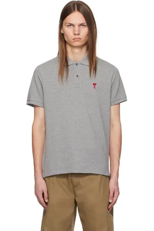 Ami Polo gris à logo Ami de cœur