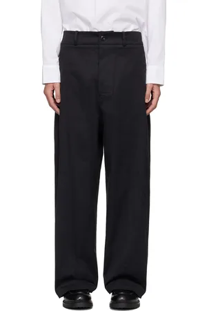 SAGE NATION Pantalon noir à poches passepoilées