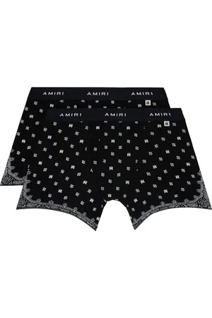 AMIRI Ensemble de deux boxers noirs à motif cachemire à monogrammes