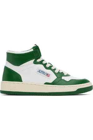 Autry Baskets mi-montantes Medalist contrastées blanc et vert