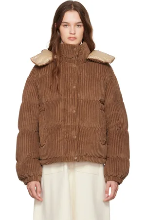 Moncler Blouson Daos brun rembourré en duvet