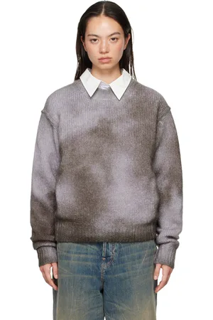 Acne Studios Pull gris à effet aérosol