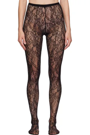 WARDROBE.NYC Collant noir en dentelle