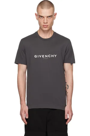 Givenchy T-shirt gris à logos