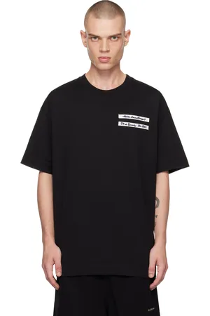 Givenchy T-shirt noir à écusson en gros-grain