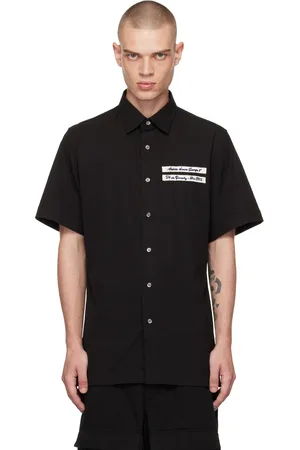 Givenchy Chemise noire à écusson en gros-grain
