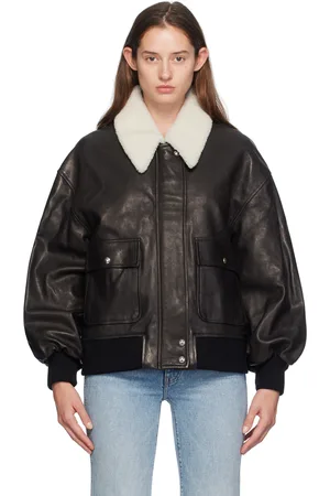 Khaite Blouson Shellar noir en cuir