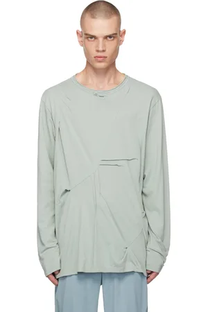 Kiko Kostadinov T-shirt de style henley vert à pinces en K - Ohne