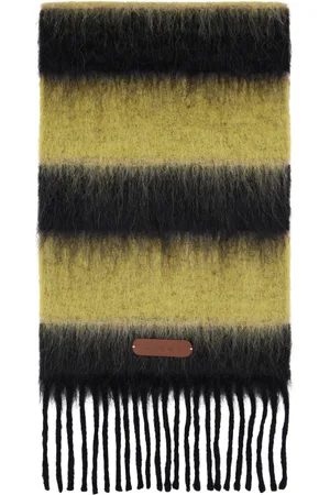 Marni Écharpe jaune et noir à rayures
