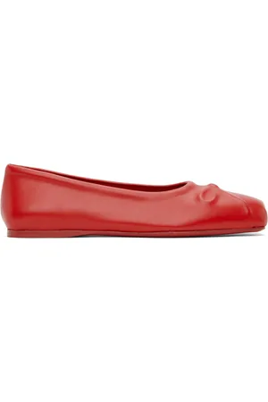 Marni Ballerines sans coutures rouges à boucle décorative