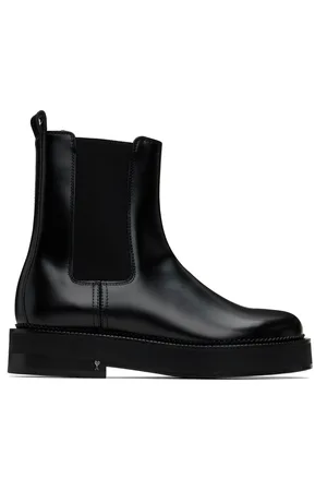 Ami Bottes chelsea noires à bout anatomique