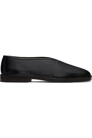 LEMAIRE Chaussures à enfiler noires à passepoil