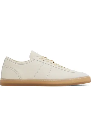 LEMAIRE Baskets Linoléum blanc cassé à laçage