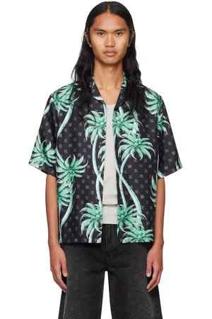 AMIRI Chemise de bowling noire à motif graphique