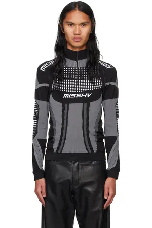 MISBHV T-shirt Europa noir et blanc à glissière un quart - SPORT