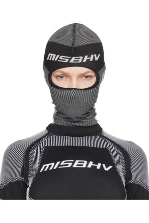 MISBHV Passe-montagne de ski noir et blanc sans coutures