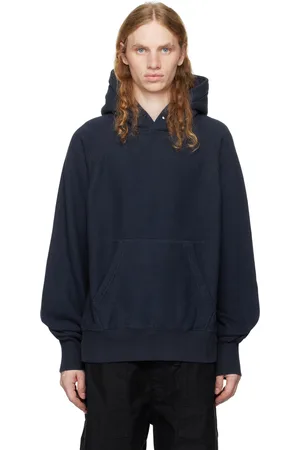 ENGINEERED GARMENTS Pull à capuche bleu marine à manches raglan