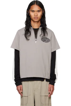 Spencer Badu Pull molletonné de survêtement étagé gris et noir
