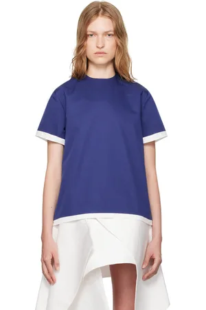 LII T-shirt bleu marine en sergé épais exclusif à SSENSE