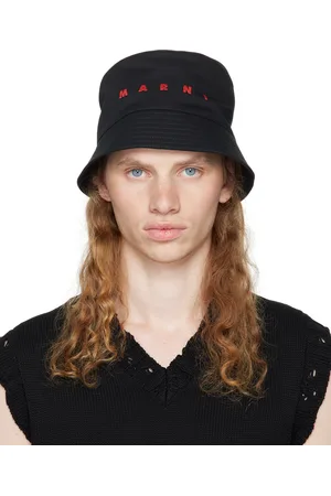 Marni Chapeau bob noir à logo brodé