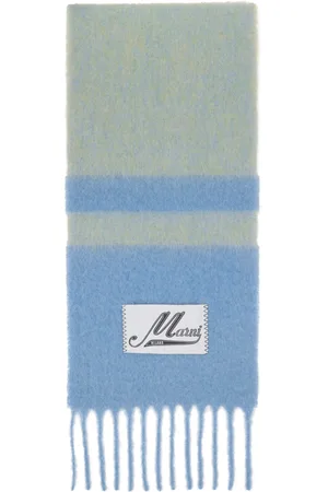 Marni Écharpe bleue à rayures