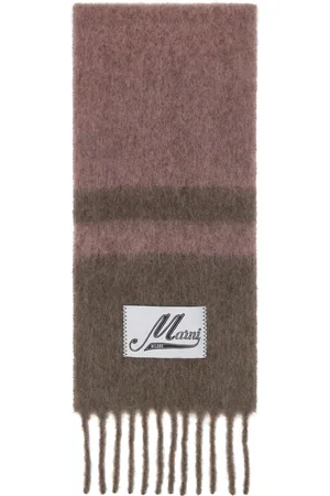 Marni Écharpe mauve et brun à rayures