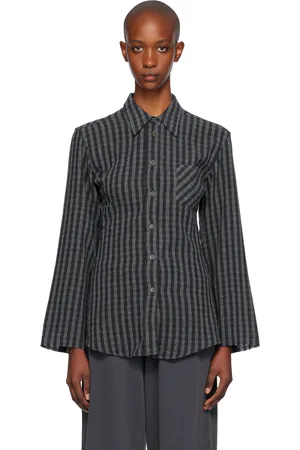 OUR LEGACY Chemise Daisy bleu marine