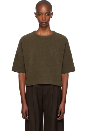 Filippa K T-shirt brun en poil de yak