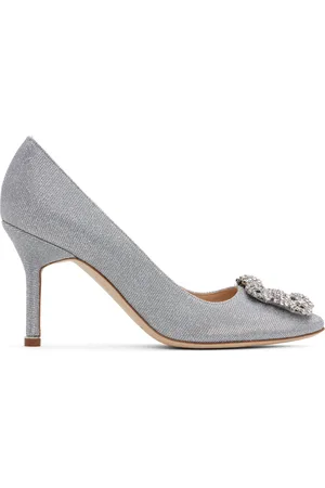 Manolo Blahnik Chaussures à talon aiguille Hangisi argentées