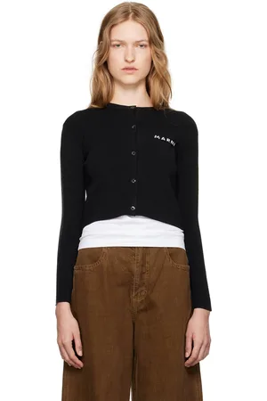 Marni Cardigan noir à écusson à logo