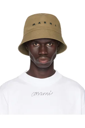 Marni Chapeau bob kaki à logo brodé