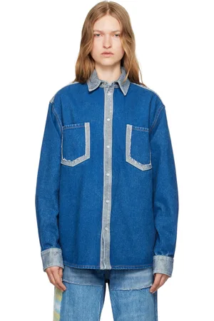 Marni Chemise contrastée bleue en denim