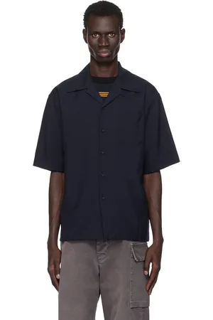 Marni Chemise bleu marine en laine froide