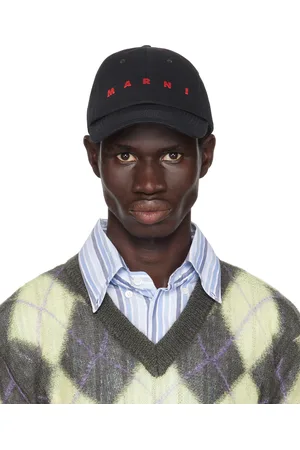 Marni Casquette de baseball noire à logo brodé