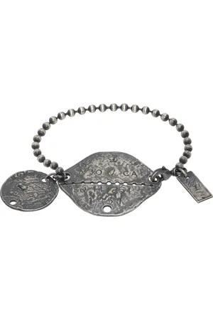 JULIUS Bracelet argenté à plaque à logo