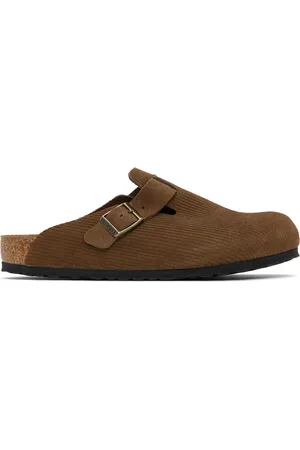 Birkenstock Flâneurs à enfiler bruns à semelle crantée