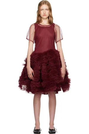 Molly Goddard Robe courte Kayako bourgogne