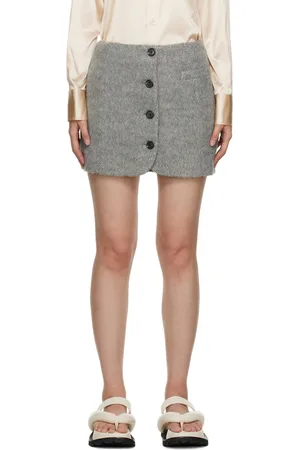 Helmut Lang Minijupe de style veston grise