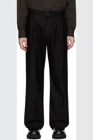 Coor Pantalon chino noir à plis